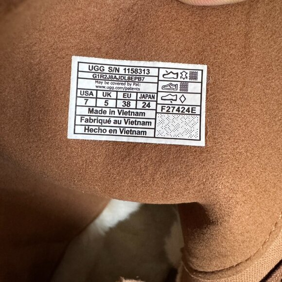 UGG Classic Twin Seam New Heights Platform Boots – Chestnut Suede (Size 7) NWT/N - Picture 10 of 15